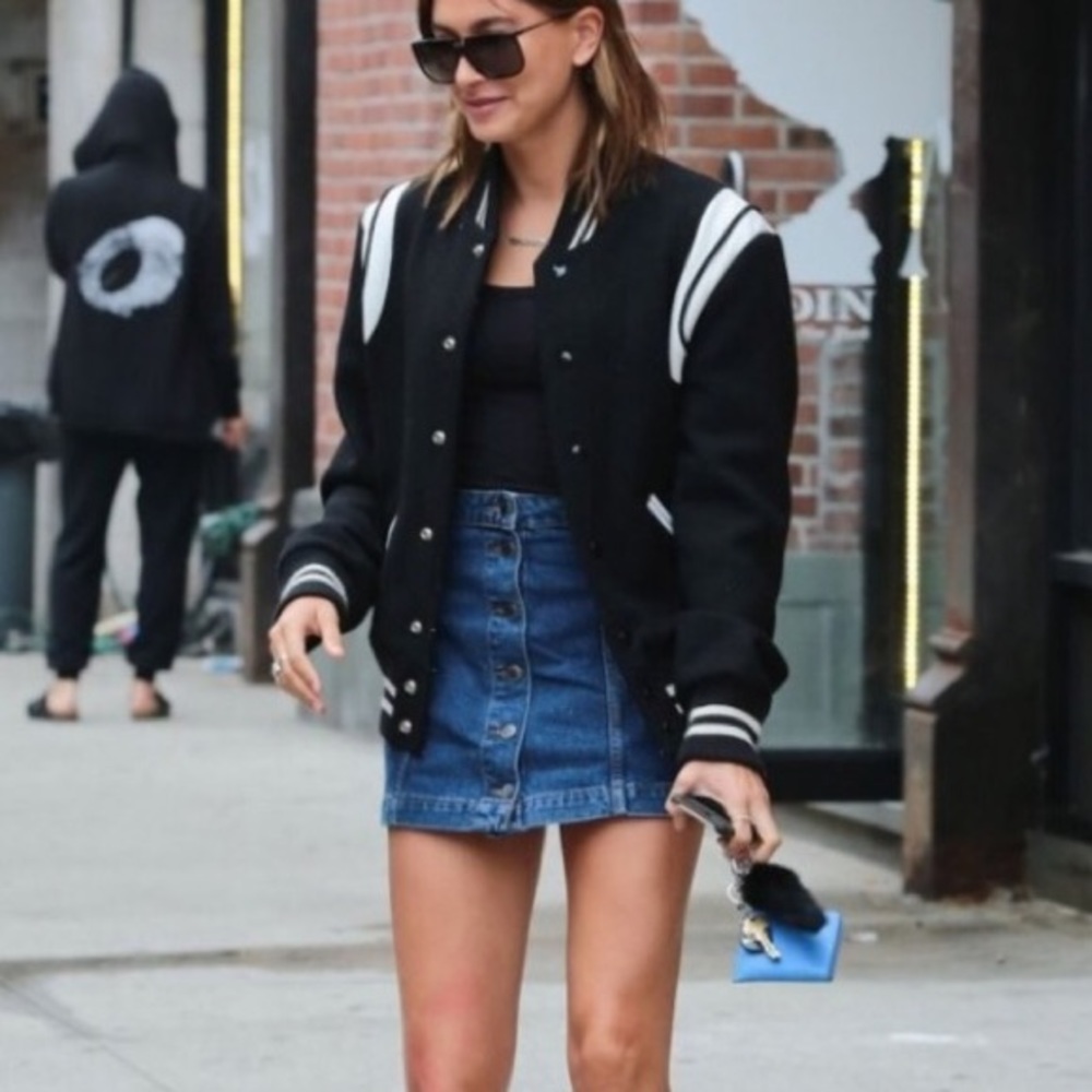 Topshop Denim Button-Up Skirt